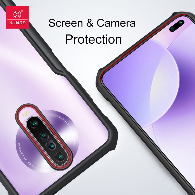 XUNDD Ốp Điện Thoại Trong Suốt Có Túi Khí Chống Sốc Sang Trọng Cho Redmi K30 5G 4G