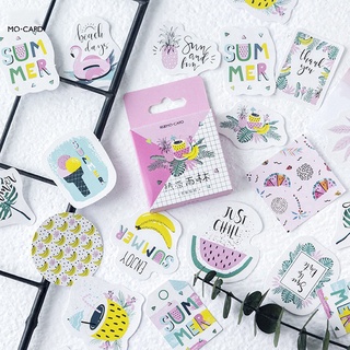 Sticker chủ đề Mùa Hè Tươi Đẹp - Hộp 45 miếng dán trang trí sổ tay Bullet Journal - M306