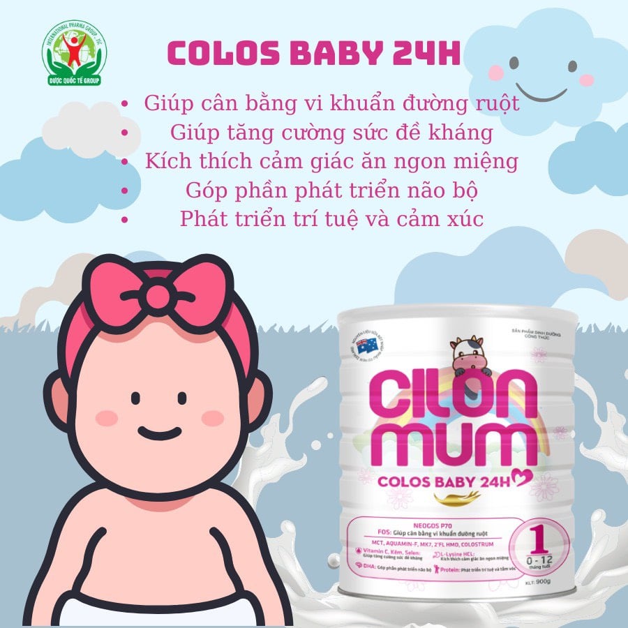 ✅ sữa colosbaby cilonmum 24h sữa bột cho bé 0 12 tháng bổ sung lợi khuẩn giảm biếng ăn phát triển não bộ