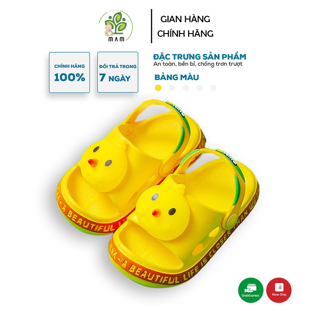 [Mã SKAMCLU8 giảm 10% cho đơn từ 100K] Dép sục cho bé Cross Mầm Store Siêu Nhẹ, Chống Trượt Sticker Con Vịt