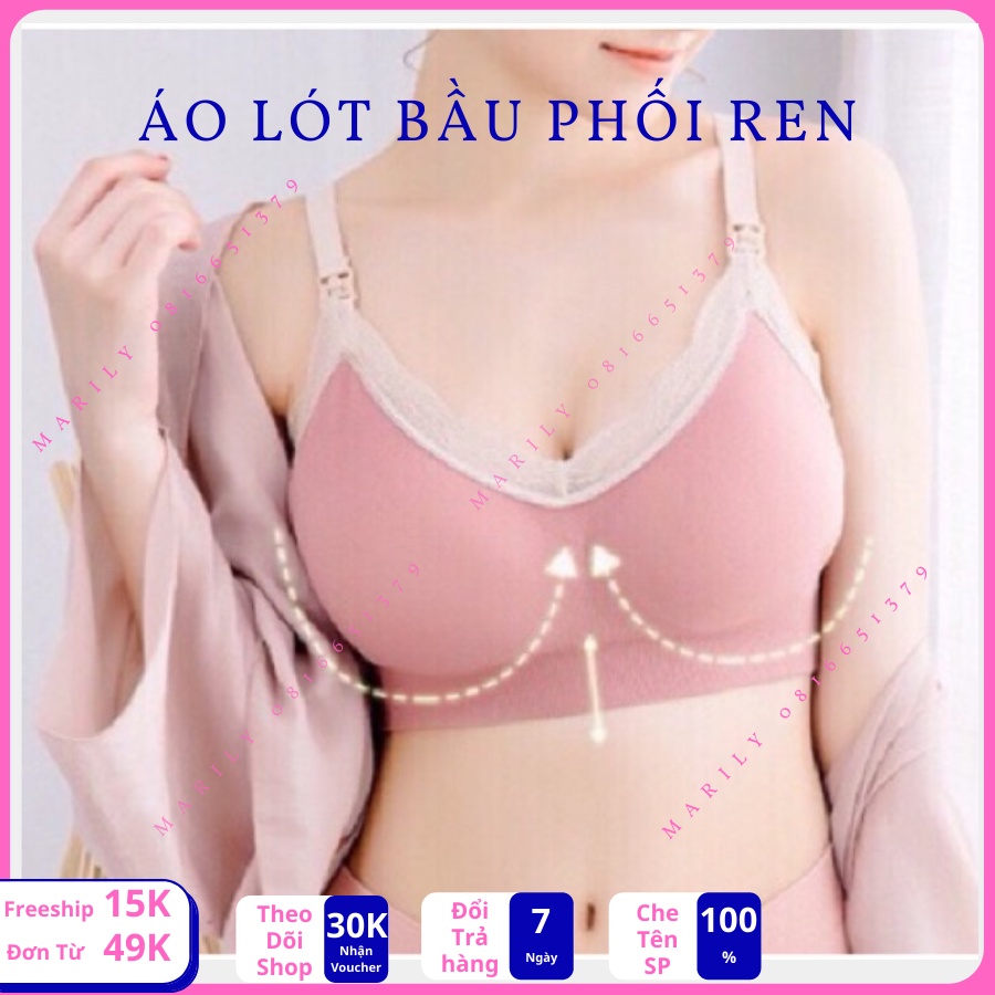 Áo Lót Bầu, Áo ngực Cho Con Bú Chống Chảy Sệ Pha Ren