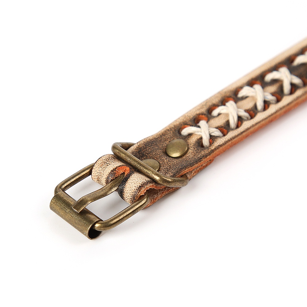 Vòng đeo tay bằng da kiểu dáng cổ điển dành cho cả nam và nữ