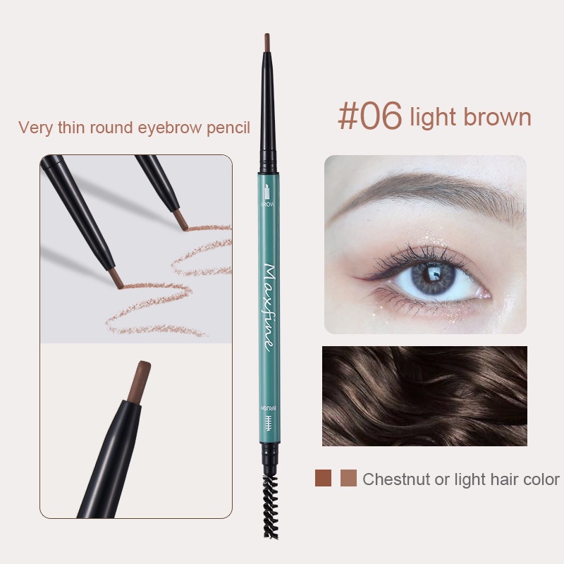 [Hàng mới về] Bút kẻ mày đầu tròn siêu mảnh chống thấm nước lâu trôi chuyên nghiệp