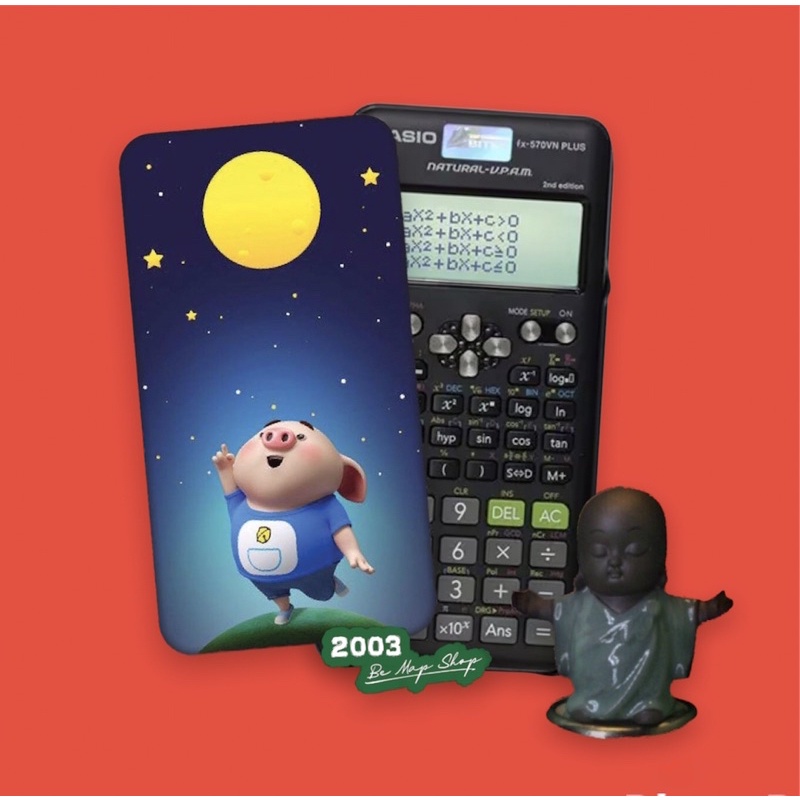 【Bé Mập】 | Miếng Dán DECAL BÉ LỢN Siêu Cu Te Dành Cho Máy Tính CASIO FX-580VNX,FX-570VN,ES,VINACAL...vv