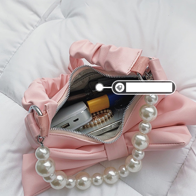 Túi Đeo Chéo Dây Xích Đính Nơ Dễ Thương Thời Trang Cho Nữ