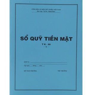 Sổ quỹ tiền mặt