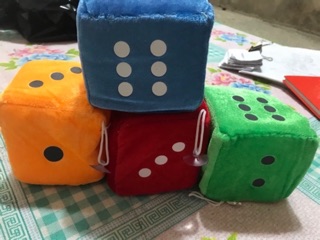 Xúc xắc nhung 10cm