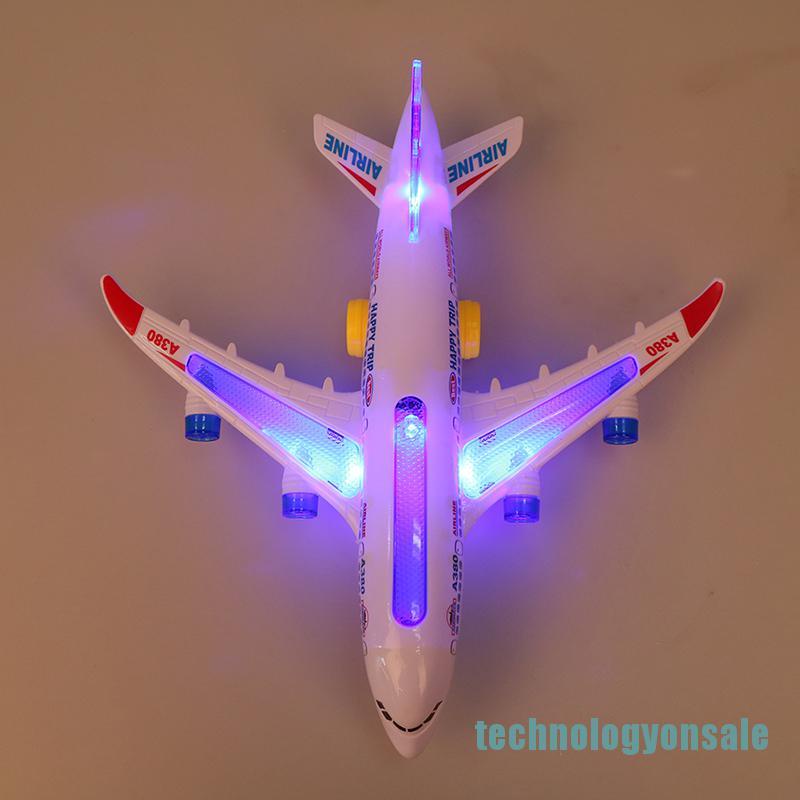 Đồ chơi mô hình máy bay Airbus A380 có đèn và nhạc