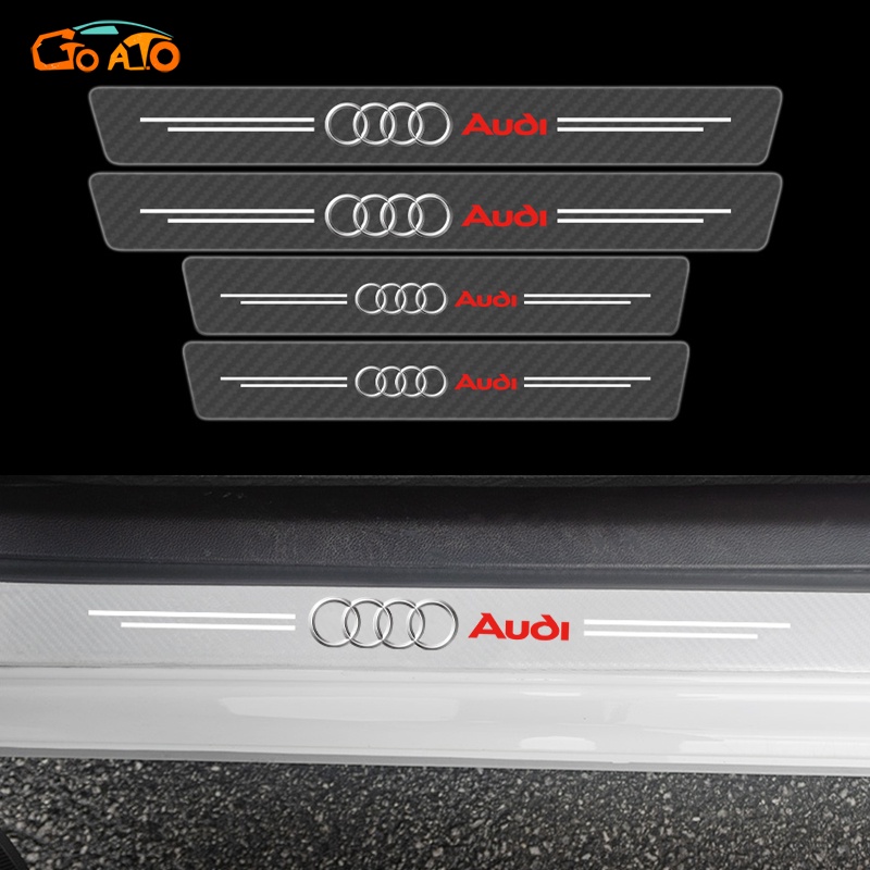 GTIOATO 4 Chiếc Trong Suốt Sợi Carbon Dán Xe Dán Cửa ô Tô DáN ChốNg XưỚC Ô Tô Bảo Vệ Bậc Cửa Xe Hơi Phụ KiệN Xe HơI Cho Audi TT R8 Q5 Q7 RS7 A7 A8 A5 A4 Q8 A6 A3 RS5 Q2 Q3