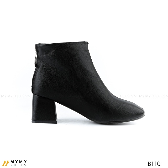 B110 Boot da lì mũi vuông khóa sau gót vuông 5p | BigBuy360 - bigbuy360.vn