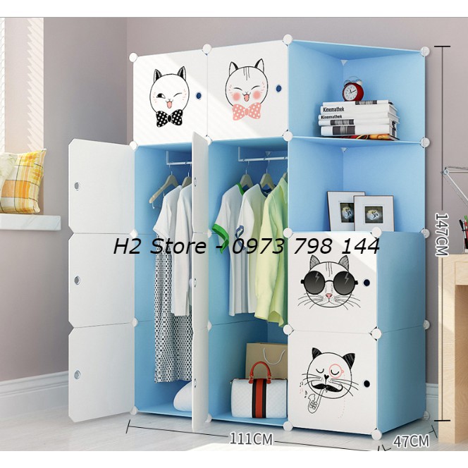 [ SIÊU HOT ] TỦ NHỰA LẮP GHÉP 12 Ô ( GỒM 2 KỆ GÓC ) ĐỂ ĐỒ ĐA NĂNG THÔNG MINH sâu 47cm ( nhiều mẫu )