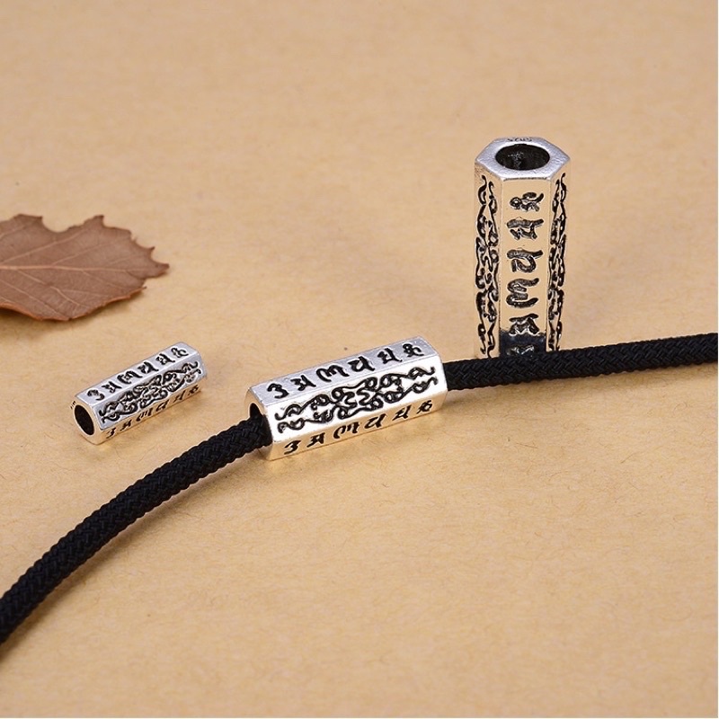 Charm bạc thái Lục Tự Đại Minh Chú mẫu mới - Charm Bạc 925
