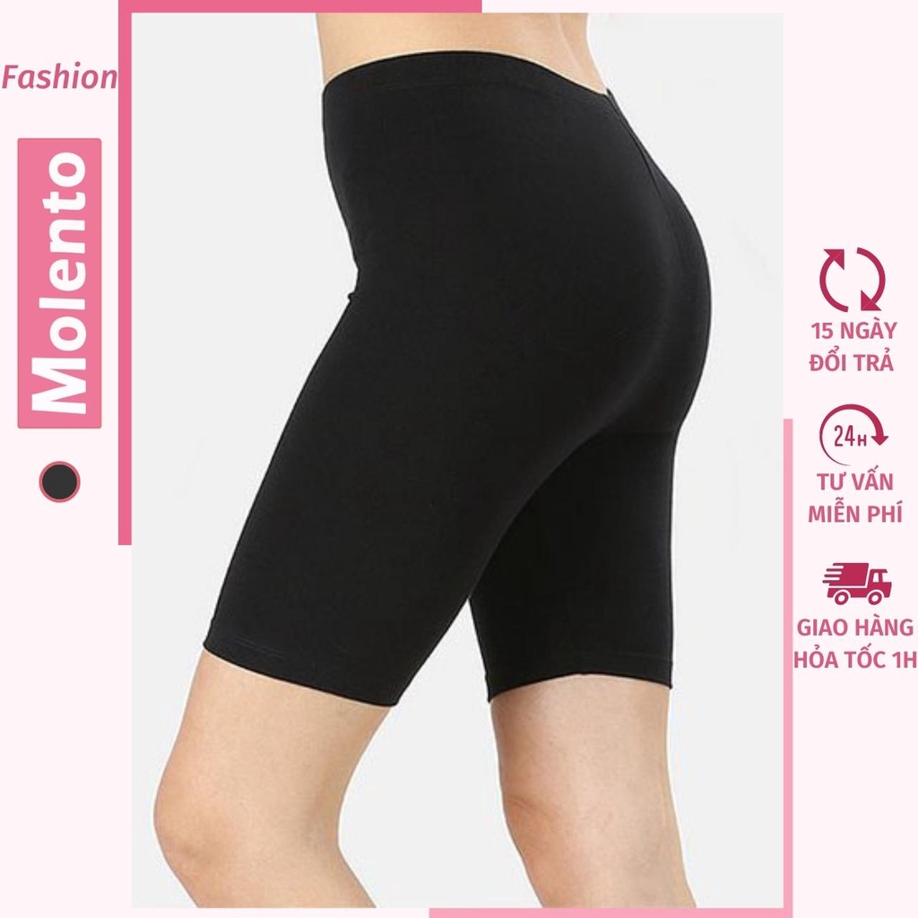 Quần Legging Lửng Nữ Thun Cotton Quần Legging Ngố Cạp Cao Co Giãn 4 Chiều Thoải Mái Vận Động Thể Thao MOLENTO - M27