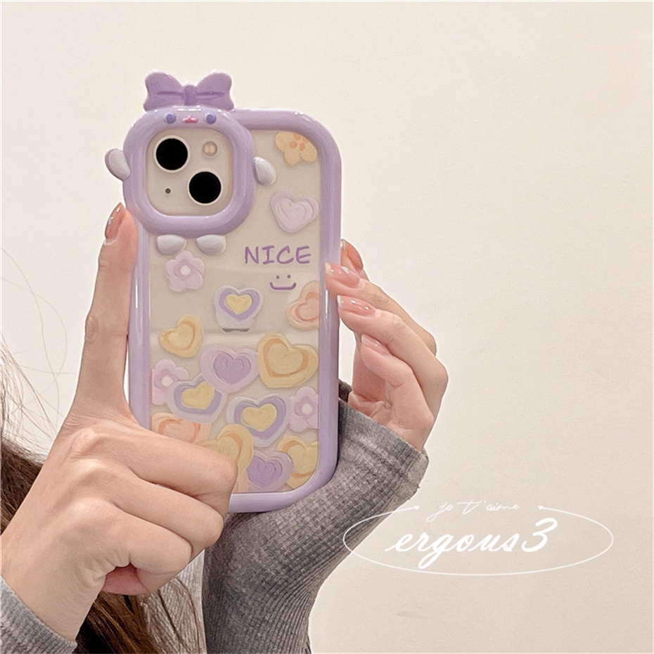 Ốp Điện Thoại Mềm Họa Tiết Trái Tim Nhiều Màu Sắc Cho iPhone 14 13 12 11 Pro Max SE2020 X XR Xs Max 7 8 6 6s Plus