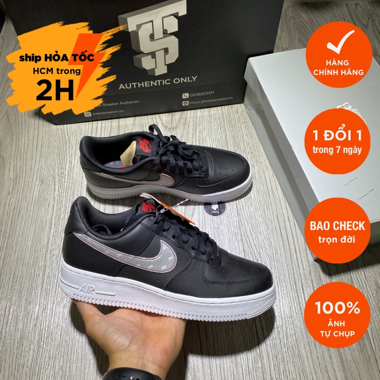 Giày thể thao NIKE AIR FORCE 1 REFLECTIVE SWOOSH BLACK CT2296 001