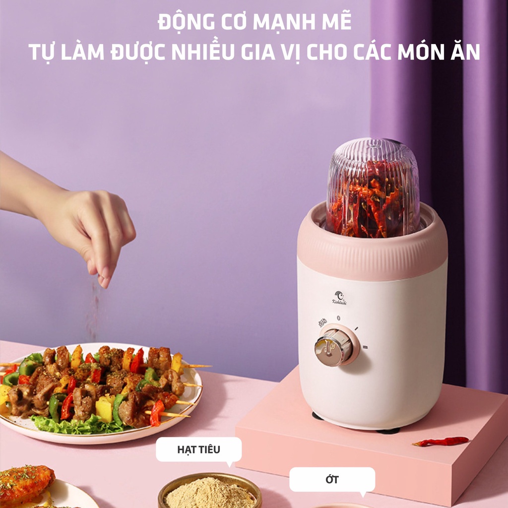 Máy Xay Đa Năng 3 Cối Cho Bé Ăn Dặm Kichilachi Xay Sinh Tố, Xay Hạt, Xay Thịt