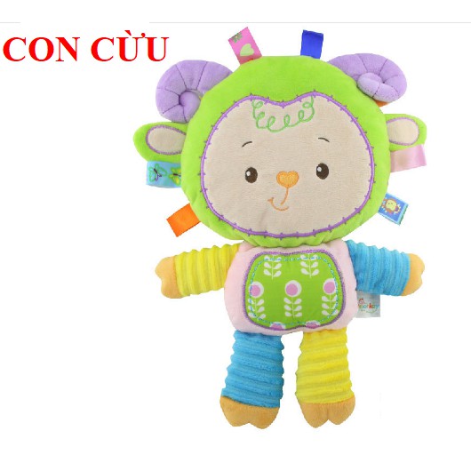 Đồ chơi chút chít/ Thú bông đa giác quan phát âm thanh Happy Monkey