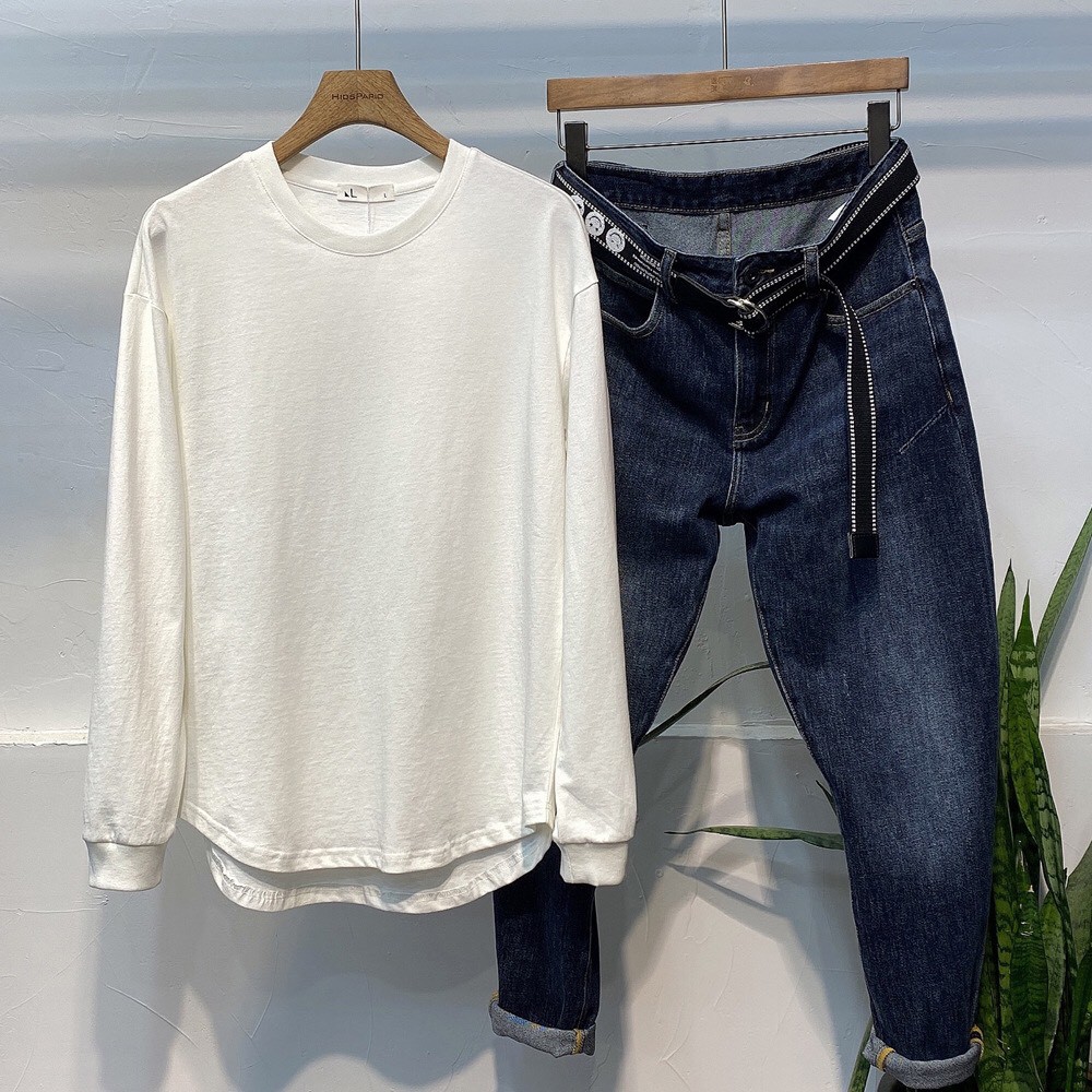 Áo Thun Dài Tay Sweater Vạt Bầu Cao Cấp ANVB01 | BigBuy360 - bigbuy360.vn