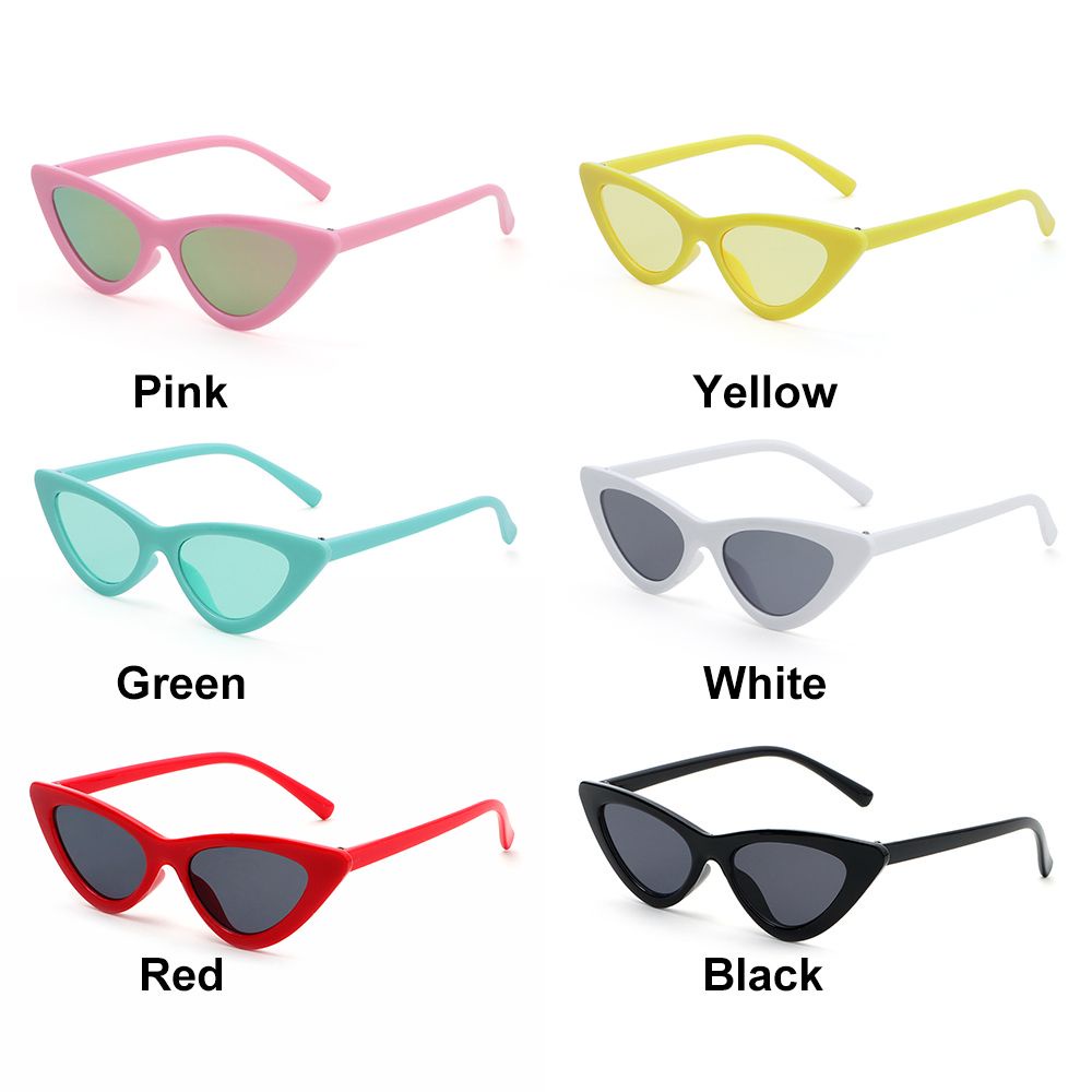 NIUYOU [Ready Stock] 3-9 Years Kids Sunglasses Retro Cat Eye Narrow Frame Toddler Sun Glasses