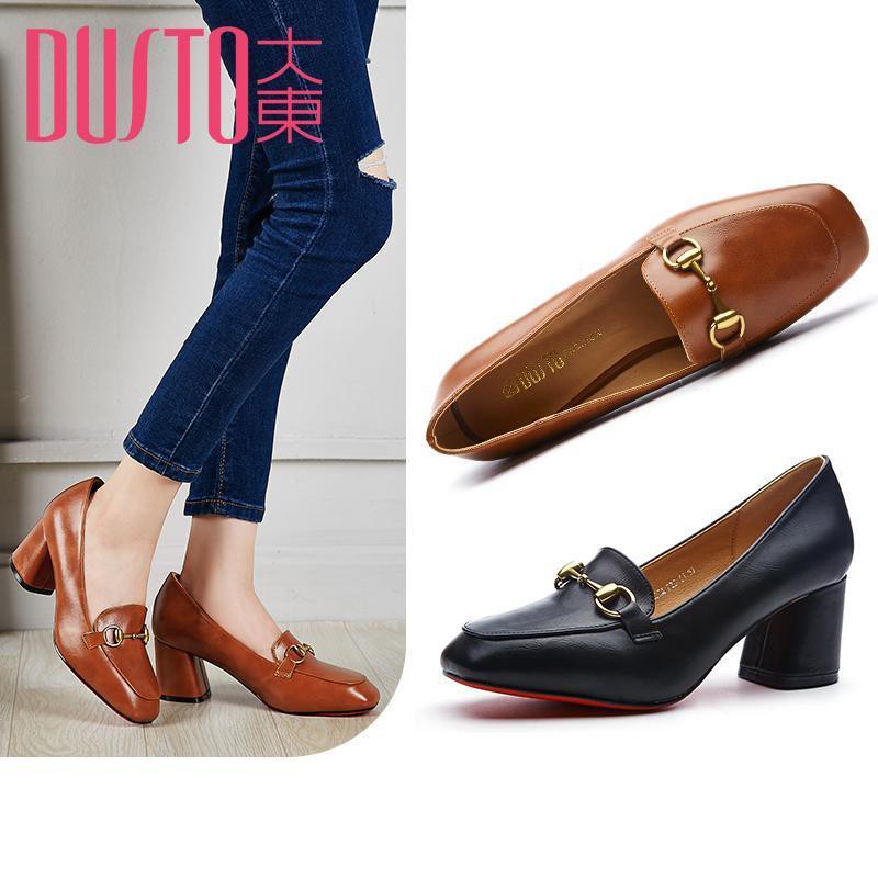 (Ảnh thật) #DUSTO giày cao gót mũi vuông (6p) S51