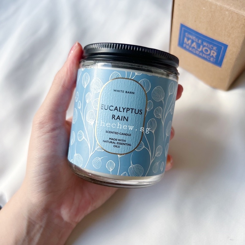 Nến thơm một bấc BATH&BODYWORKS Eucalyptus Rain