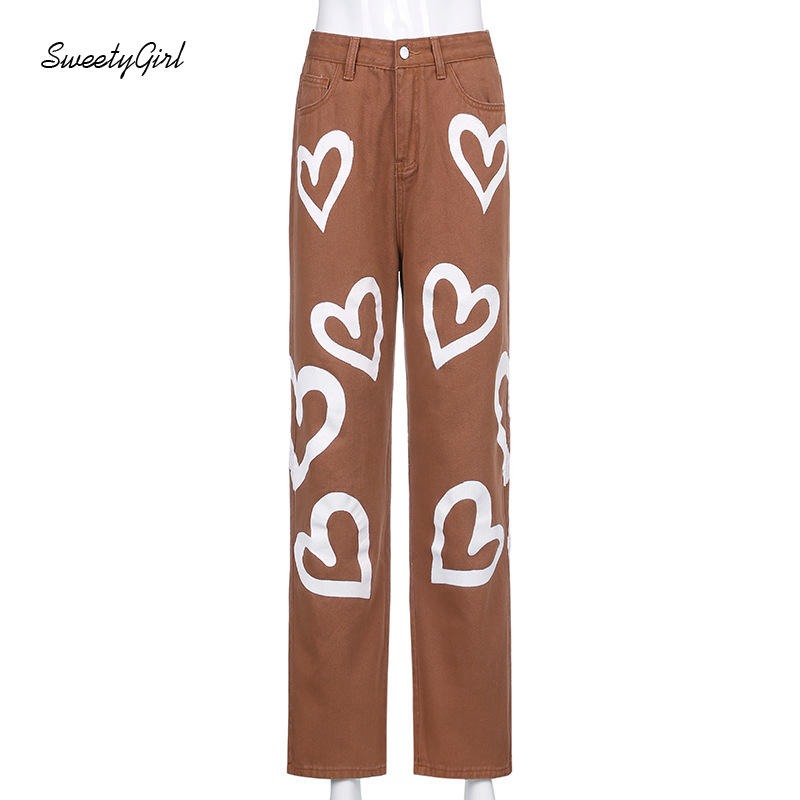 Quần Jeans Nữ Dài Lưng Cao Cá Tính