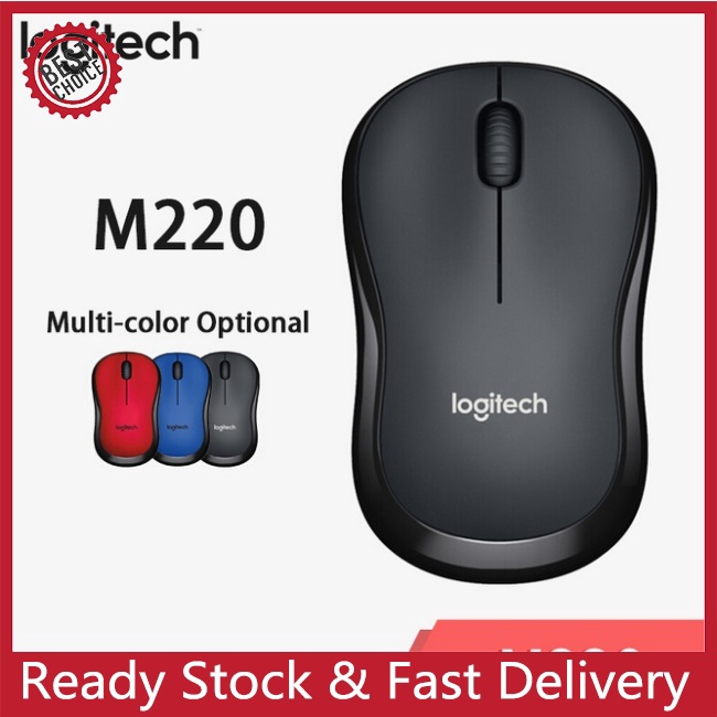 Logitech M220 Wireless Mouse Silent Mouse with 2.4GHz High-Quality Optical Ergonomic PC Gaming for