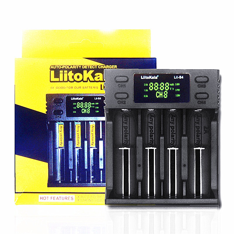 Liitokala Lii-S4 Lii-S2 Lii-S1 Sạc pin thông minh 18650 18350 18500 16340 10440 14500 26650 1.2V AA AAA NiMH