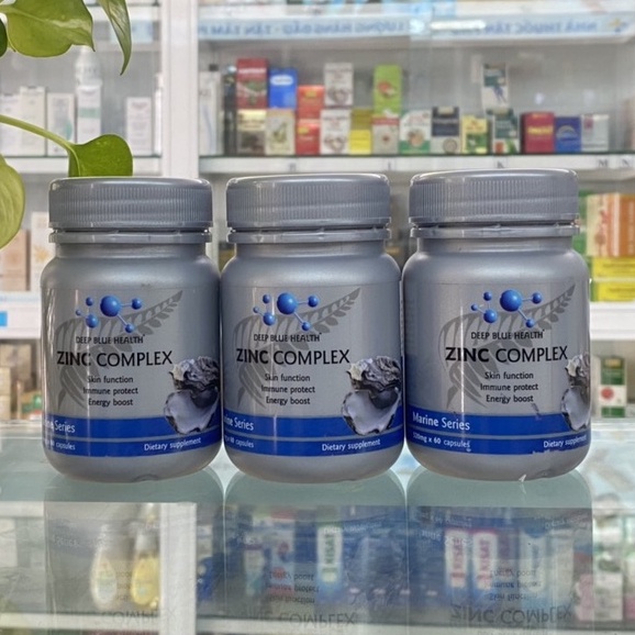 Viên uống kẽm Deep Blue Health ZinC Complex tăng cường đề kháng, giảm mụn, điều hòa nội tiết hộp 60 viên