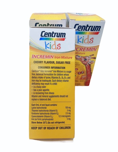 [HÀNG ÚC] Siro Centrum Kid Incremin 200ml.