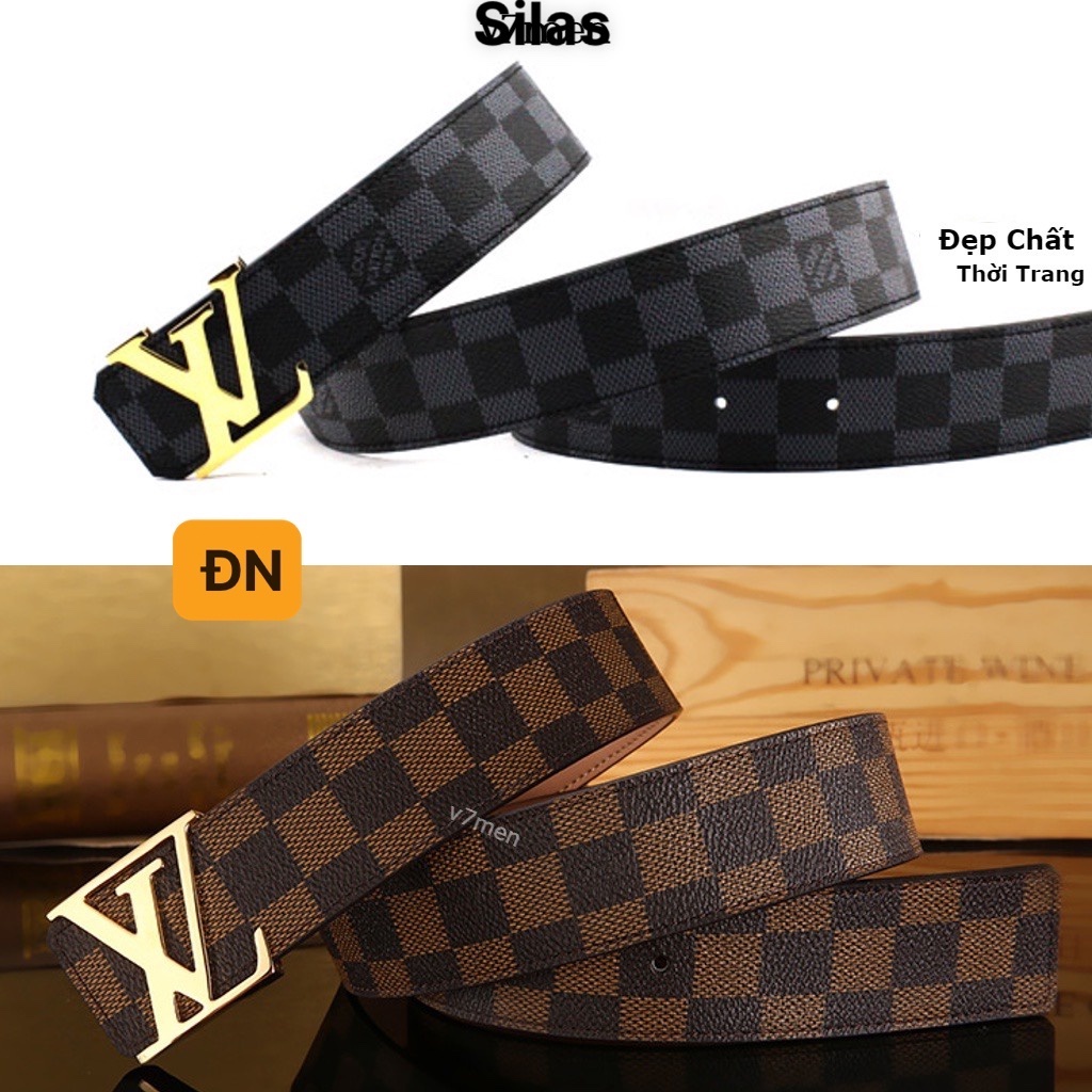 Thắt Lưng Nam LVi, Thắt Lưng Da Bền Đẹp Mặt Kim Loại Nguyên Khối  Daingansotre