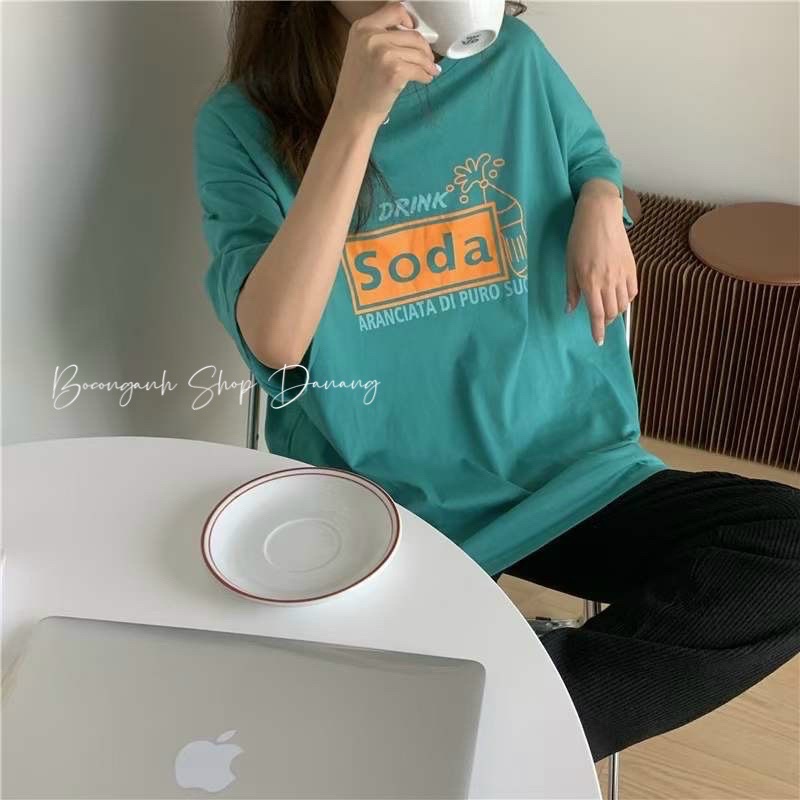 Áo Thun Soda Form To Rộng Hàng Quảng Châu HB72 Thun Khô Mỏng Mát