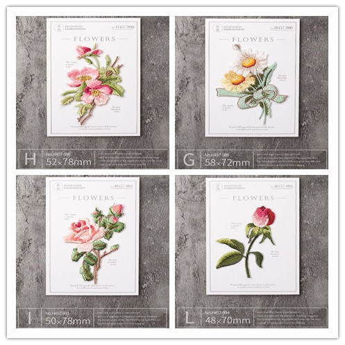 Sticker Ủi Thêu Hình Hoa Hồng