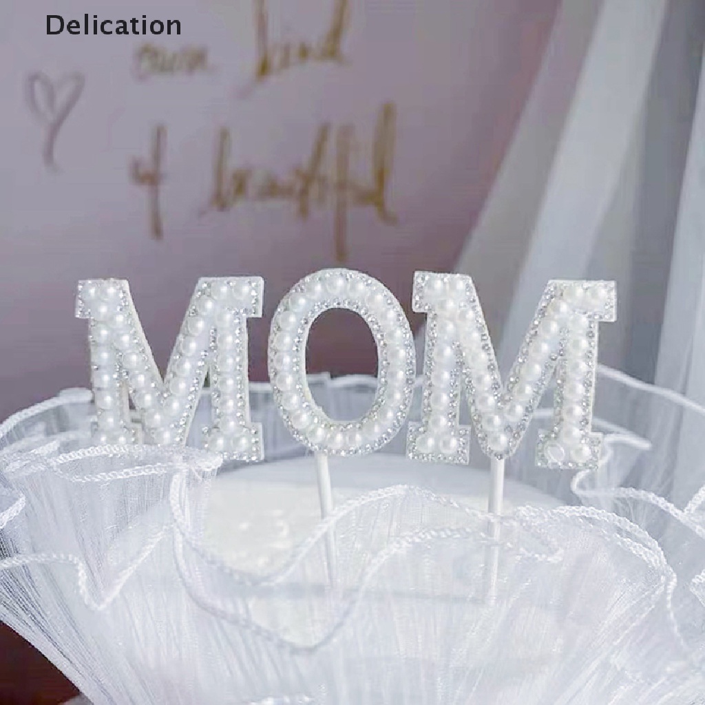Que Cắm Trang Trí Bánh Kem Chữ Mom / Mom