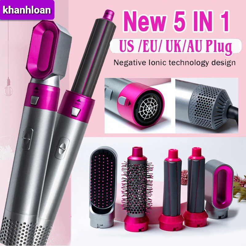 Máy sấy tóc đa chức năng 5 In 1 Lược uốn làm thẳng tạo kiểu tóc bản mới 2022