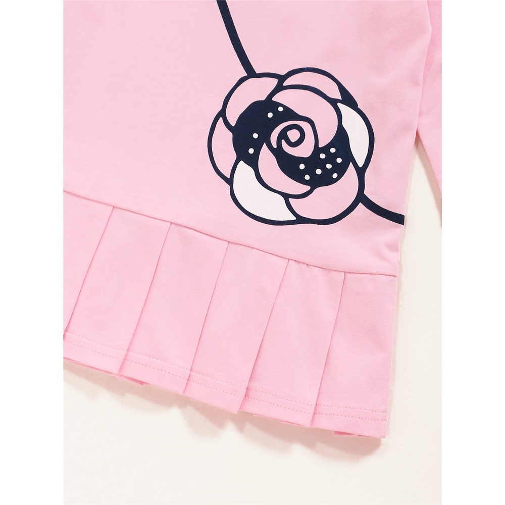 Đầm Tay Dài Cổ Peter Pan Phong Cách Preppy Cho Bé Gái Sơ Sinh 0-2 Tuổi