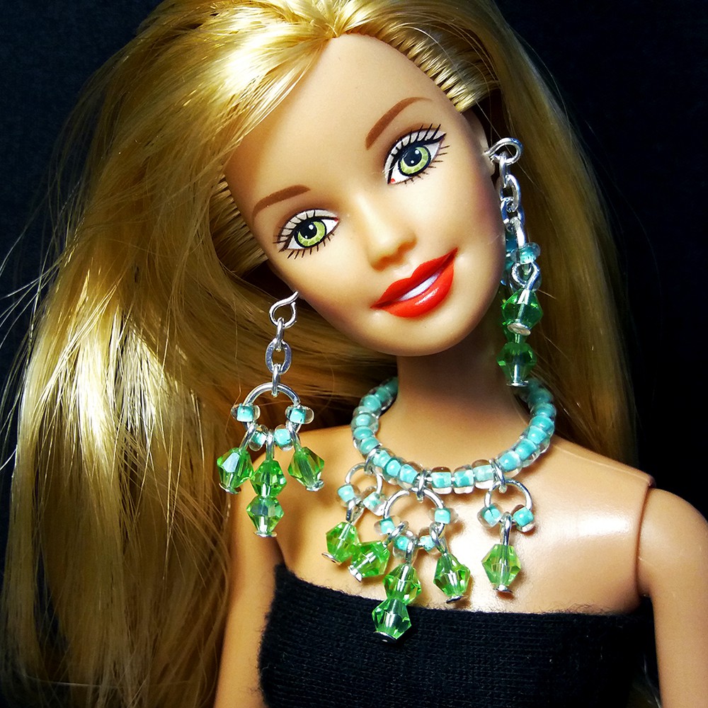 Trang Sức Búp Bê Barbie - Vòng cổ, Hoa Tai Búp bê Handmade Nguyên liệu Cao Cấp #20
