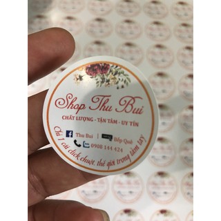 200 Tem nhãn (5cmX5cm) miễn phí thiết kế
