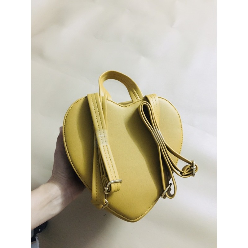 Balo Da Handmade Hình Trái Tim, Hàng cao cấp
