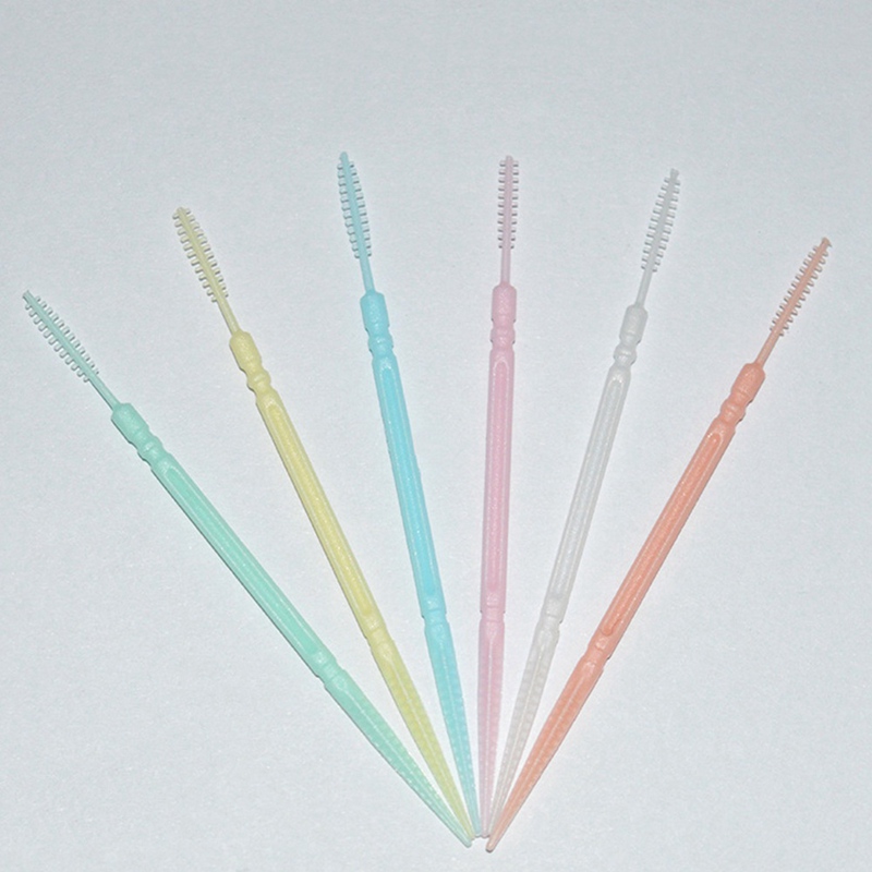 Set 100 tăm xỉa răng thiết kế 2 đầu chăm sóc răng miệng