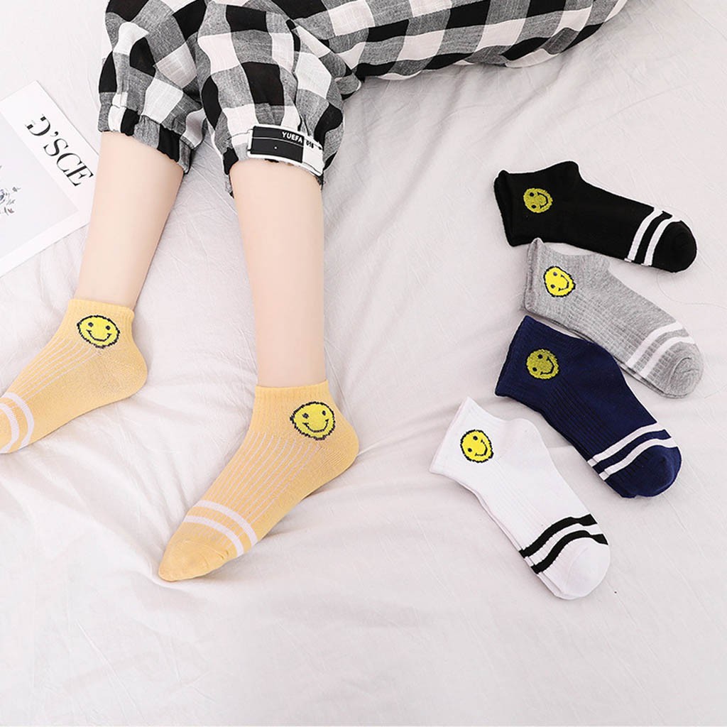 Tất Vớ Nữ Thun Cotton Icon Mặt Cười Buta TN03