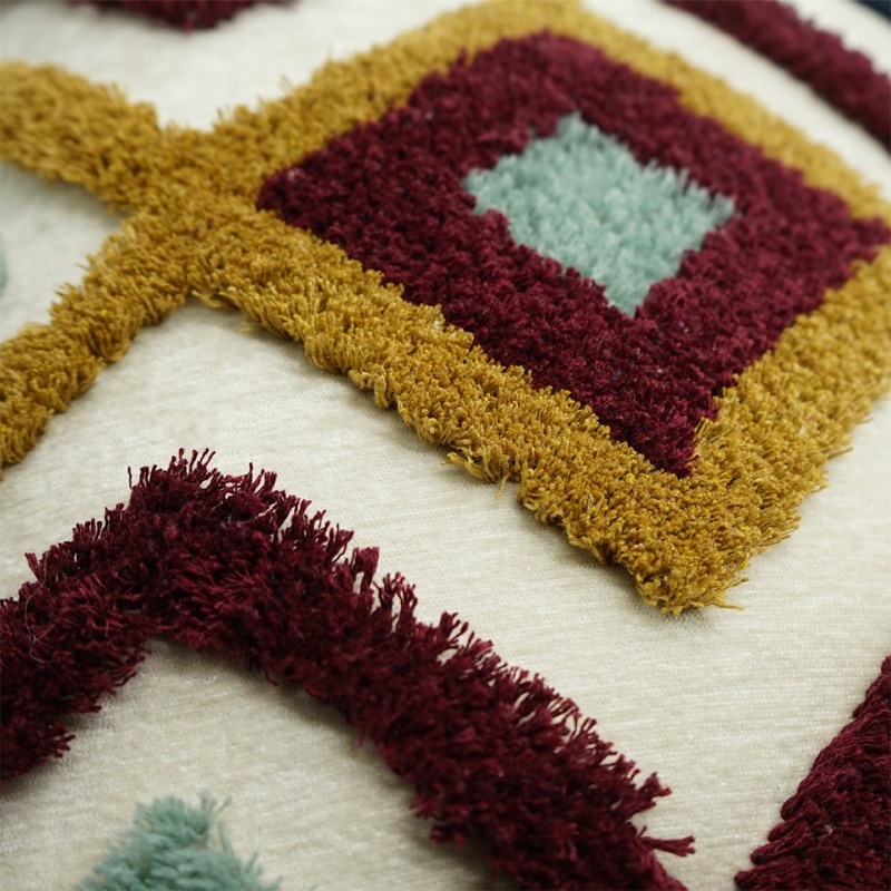 Vỏ Gối Vải Nỉ Họa Tiết Hình Học Phong Cách Bắc Âu