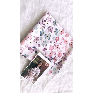 Vải áo dài hoa nhí aP