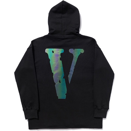vlone unisex thời gian rảnh rỗi Áo len có mũ trùm đầu thông thường của nam và nữ mới 01