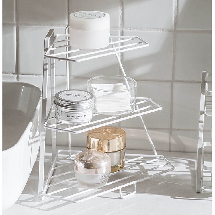 Kệ Sắt Kệ Sàn Nhà Bếp Giá để đồ Phòng Tắm Tam Giác Giá để đồ Nhà Góc Giá đựng đồ Gia Vị Giá đựng đồ Dùng Nhà Vệ Sinh Giá để đồ