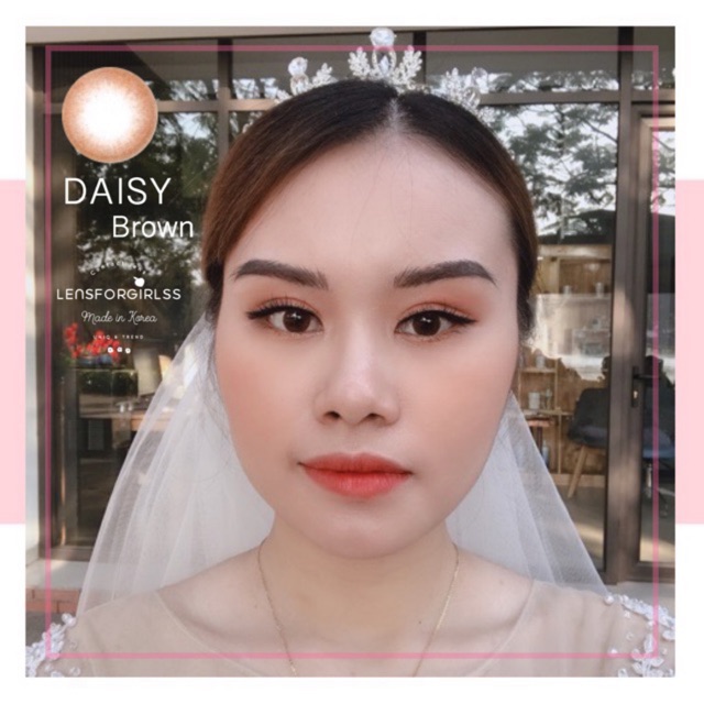 <MẪU CLEAR> Kính áp tròng DAISY BROWN - SILICONE HYDROGEL (hsd 3-6 tháng)