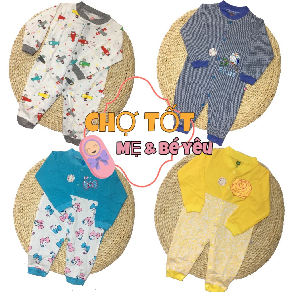 BỘ LIỀN  DÀI COTTON MỀM MÁT CHO BÉ SƠ SINH-8KG