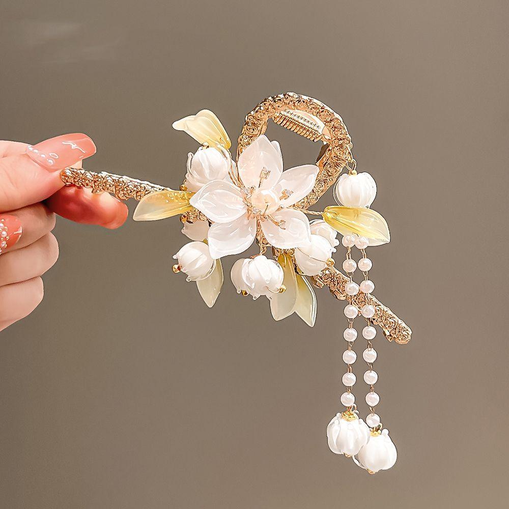 Kẹp Tóc Hình Cá Mập Phối Tua Rua Phong Cách Cổ Điển Sang Trọng WMES15H Dành Cho Bạn Nữ