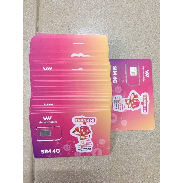 SIm Vietnamobile tạo tài khoản facebook, zalo, shopee,lad, mmo.