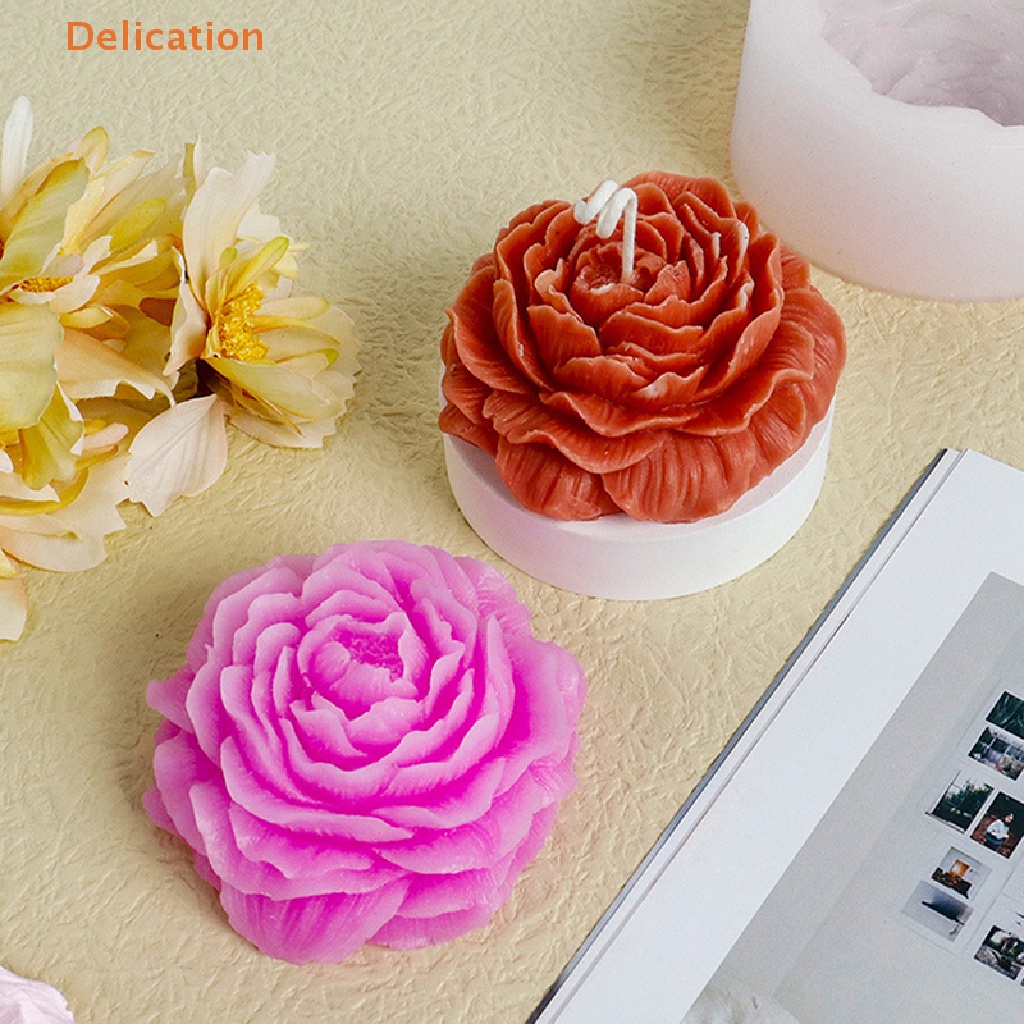 Khuôn Silicone Làm Bánh Hình Hoa Mẫu Đơn Lớn DIY